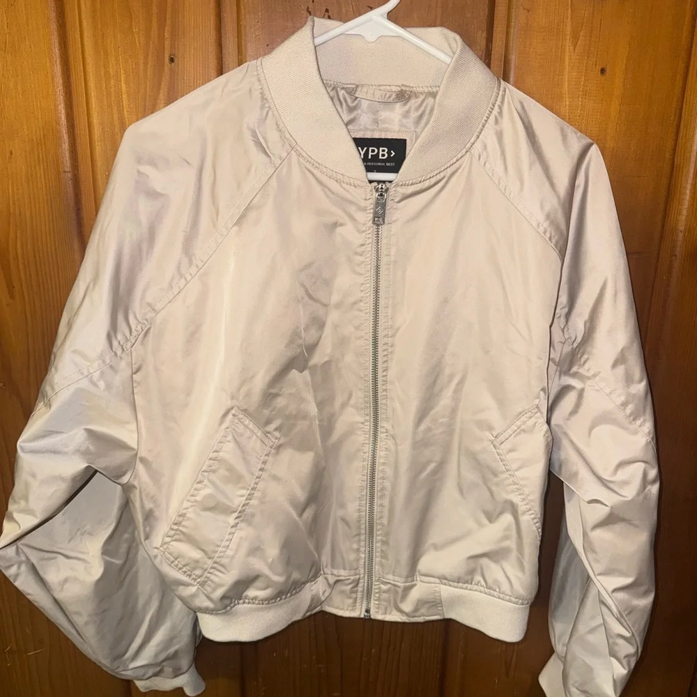 Abercrombie & Fitch Light Tan Bomber Jacket